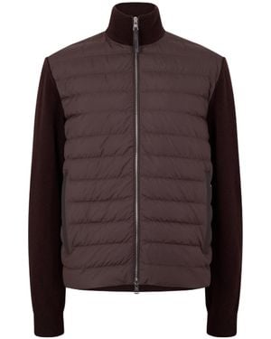 Moncler Logo Patch Jacket - Brown