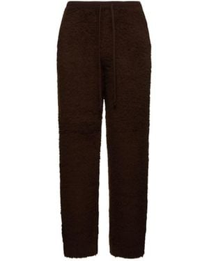 AURALEE Elastic Waist Casual Trousers - Brown