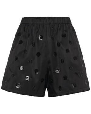 Prada Re-Nylon Sequinned Shorts - Black