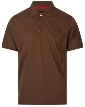 Kiton Short-Sleeve Polo Shirt - Brown