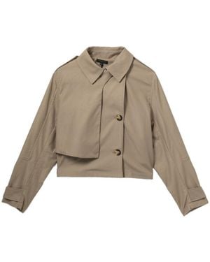 Rag & Bone Long-Sleeve Casual Jacket - Natural