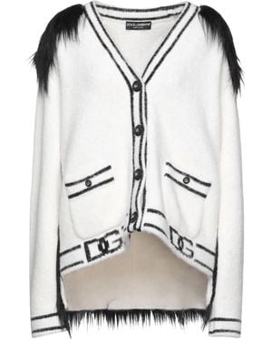 Dolce & Gabbana Two-Tone Fuzzy Knit Cardigan - Gray