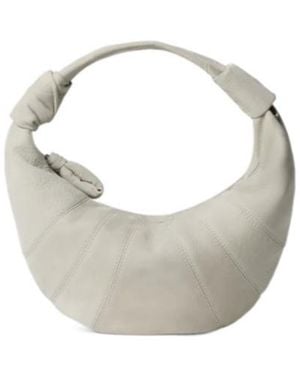 Lemaire Mini Fortune Croissant Topstitched Tote Bag - Gray