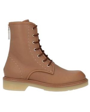 Max Mara Simple Leather Ankle Boots - Brown
