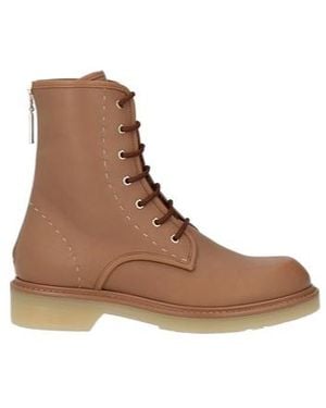 Max Mara Simple Leather Ankle Boots - Brown