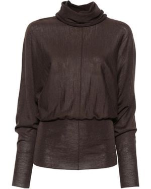 Soeur Turtleneck Knit Jumper - Brown