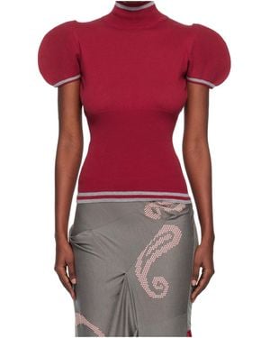 Kiko Kostadinov Simone Knit Top - Red