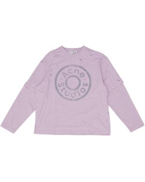 Acne Studios Logo Printed T-Shirt - Purple