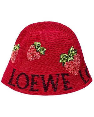 Loewe Strawberry Bucket Hat - Red