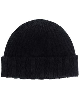 Drumohr Cashmere Beanie Hat - Blue