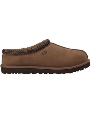 UGG Fleece-Lined Slip-On Slippers - Brown