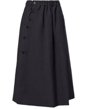Comme des Garçons Wool Midi Skirt - Blue