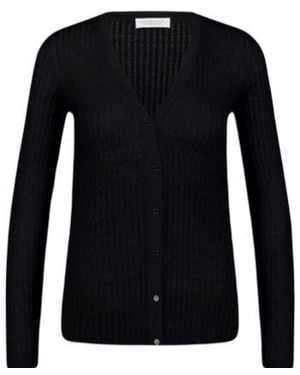 Gabriela Hearst Emma Pointelle V-Neck Cardigan - Black
