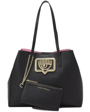 Chiara Ferragni Bold Eye Large Tote Bag - Black