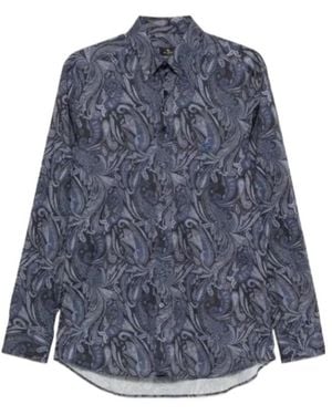Etro Paisley-Pattern Shirt - Blue