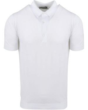 John Smedley Short-Sleeve Polo Shirt - White