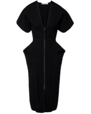 Maticevski Coco Peplum Midi Dress - Black