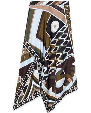 PUCCI Pucci Vivara Asymmetric Long Skirt - White