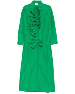 P.A.R.O.S.H. Pimpy Maxi Dress - Green