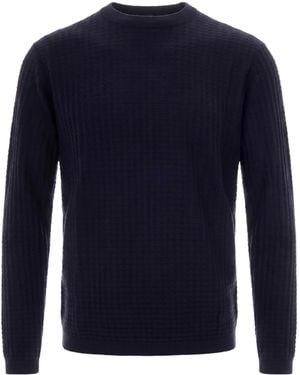 Emporio Armani Crewneck Knitted Jumper - Blue