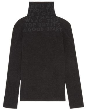 MM6 by Maison Margiela Turtleneck Long-Sleeved Jumper - Black