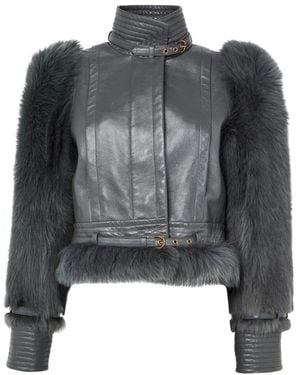 Chloé Leather Jacket - Gray