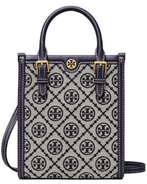 Tory Burch T Monogram Mini Top Handle Bag - Black