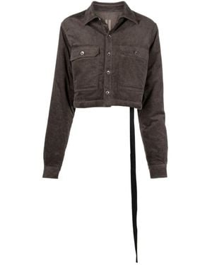 Rick Owens Tassel-Detail Cropped Jacket - Black
