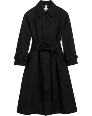 Ami Paris Belted Cotton Trench Coat - Black