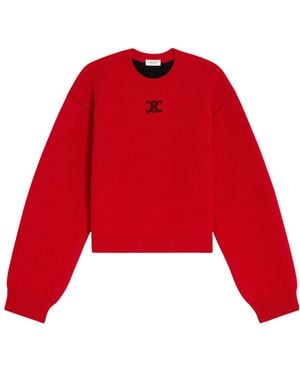 Celine Crewneck Sweater - Red