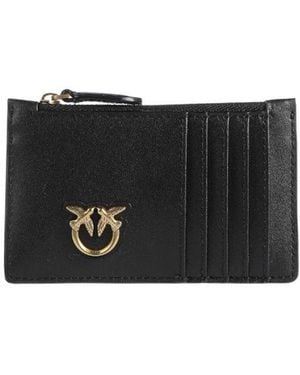 Pinko Airone Zipped Card Holder - Black