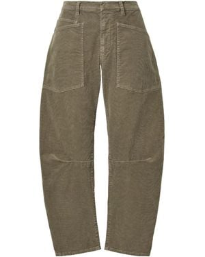 Nili Lotan Shon Corduroy Tapered Trousers - Green