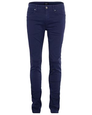 BOSS Twill Slim Casual Pants - Blue