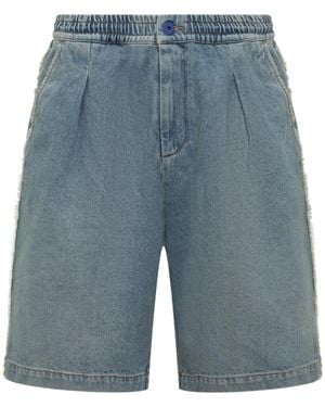 Marcelo Burlon County Of Milan Denim Bermuda Shorts - Blue