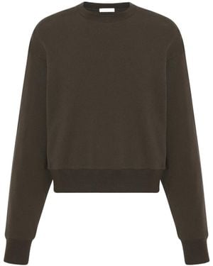 The Row Saston Cotton And Cashmere Sweatshirt - Green