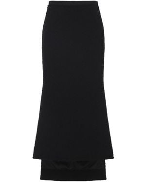 Lanvin High-Rise Textured Skirt - Black