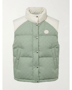 Gucci Gg Panelled Padded Gilet - Green
