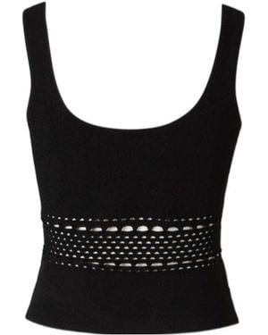 Jonathan Simkhai Open-Stitch Tank Top - Black