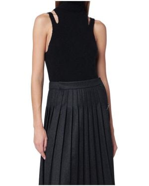 Roberto Collina Sleeveless Turtleneck Knitwear - Black