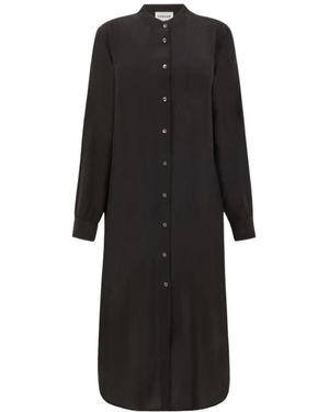 P.A.R.O.S.H. Button-Up Midi Dress - Black