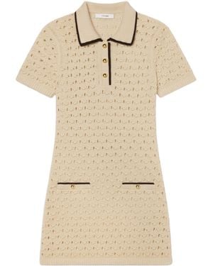FRAME The Bauble Open-Knit Mini Dress - Natural