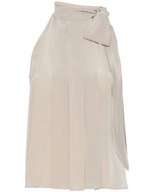 Max Mara Pleated Top - Natural