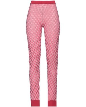 MM6 by Maison Margiela Geometric Printed Knit Trousers - Pink