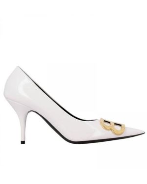 Balenciaga Pointed Casual High Heels - White