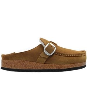 Birkenstock Buckley Rounded-Toe Slip-On Sandals - Brown
