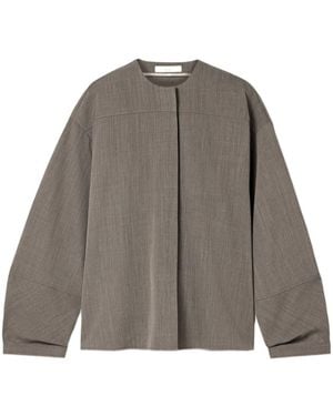 Co. Oversized Melange Twill Shirt - Grey