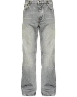 Off-White c/o Virgil Abloh Logo Patch Bootcut Jeans - Gray