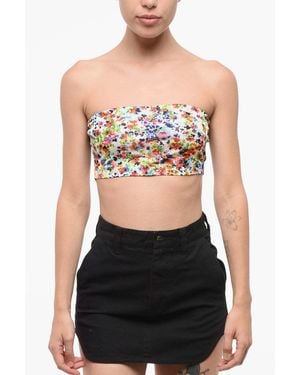 DSquared² Tie-Dye Effect Cropped Tank Top - Black