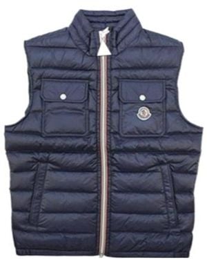 Moncler Logo Vest Down Jacket - Blue