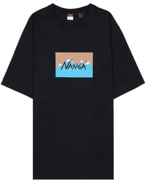 NANGA Hybrid Logo T-Shirt - Black